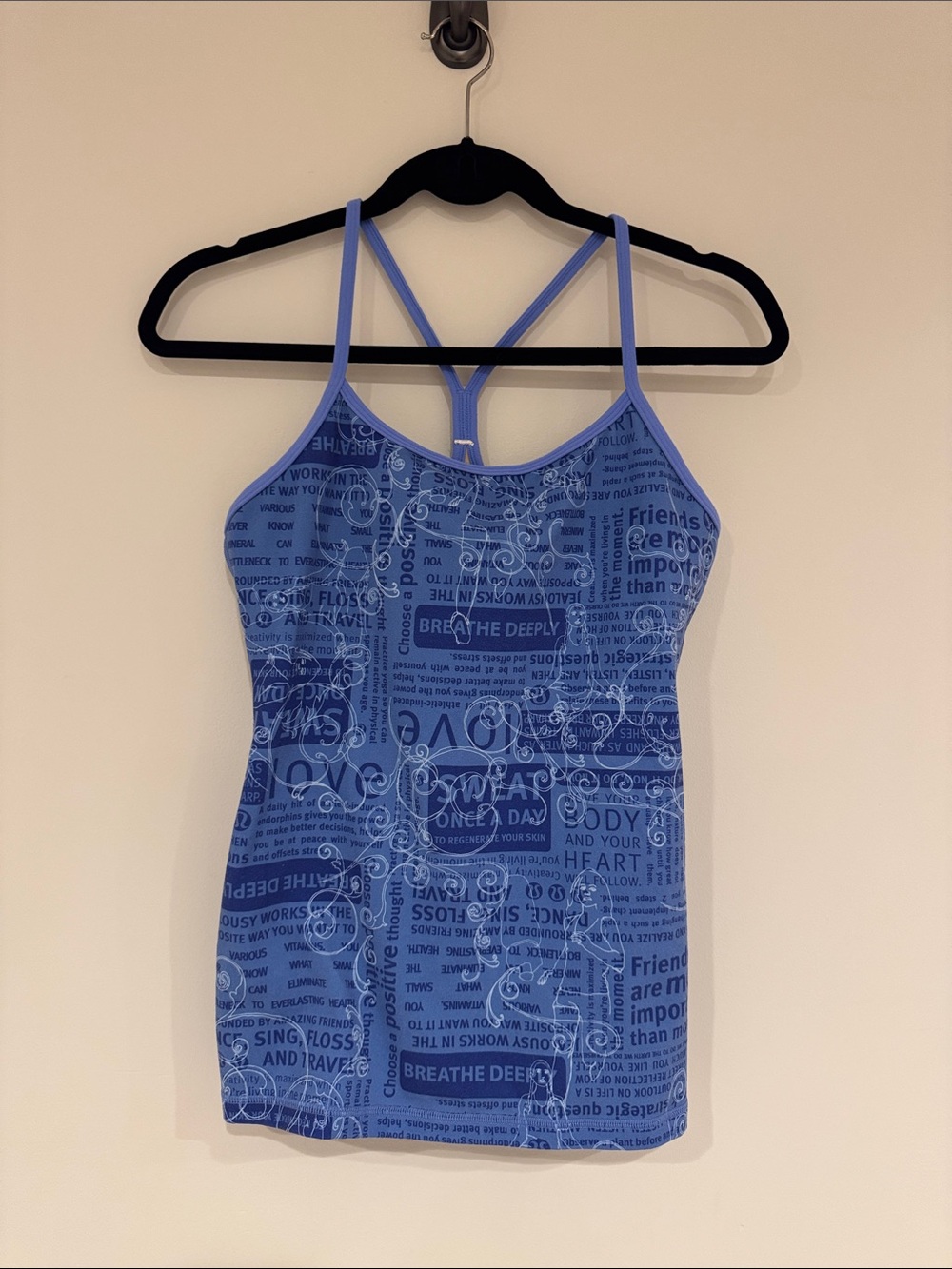 lululemon athletica Periwinkle Graphic Strappy Racerback Tank
